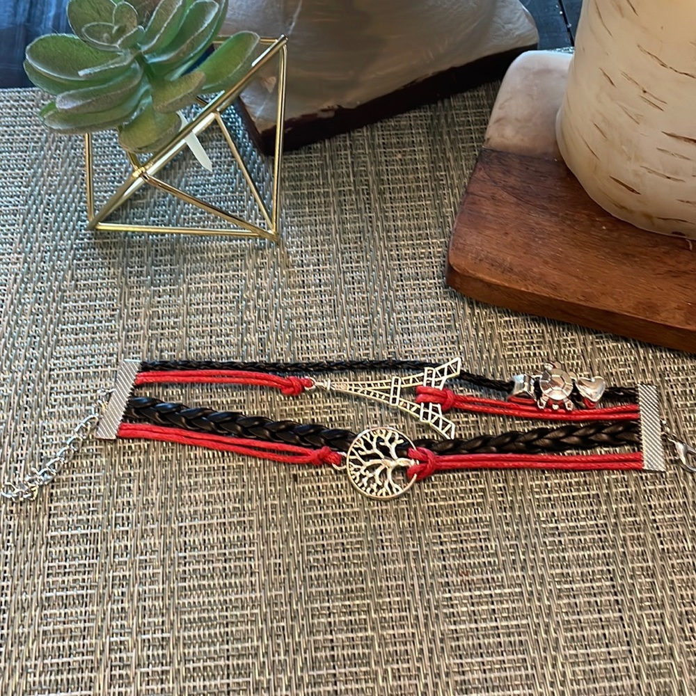 #75 Red Paris Wrap Bracelet